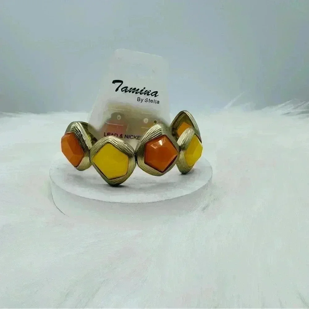 Orange Tones chunky Statement Bracelet 203